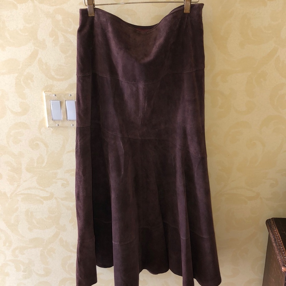 100% leather suede Skirt